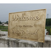 Brass Wedding Plaque Plate BWP131
